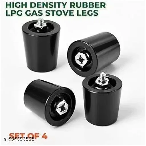 Anti‑Skid Rubber Gas Stove Legs Replacement Pack Of 4 | LPG Gas Stove Support Feet Stand Increase Height Easy Fit Universal Fit For All Gas Stove Brands India image 1