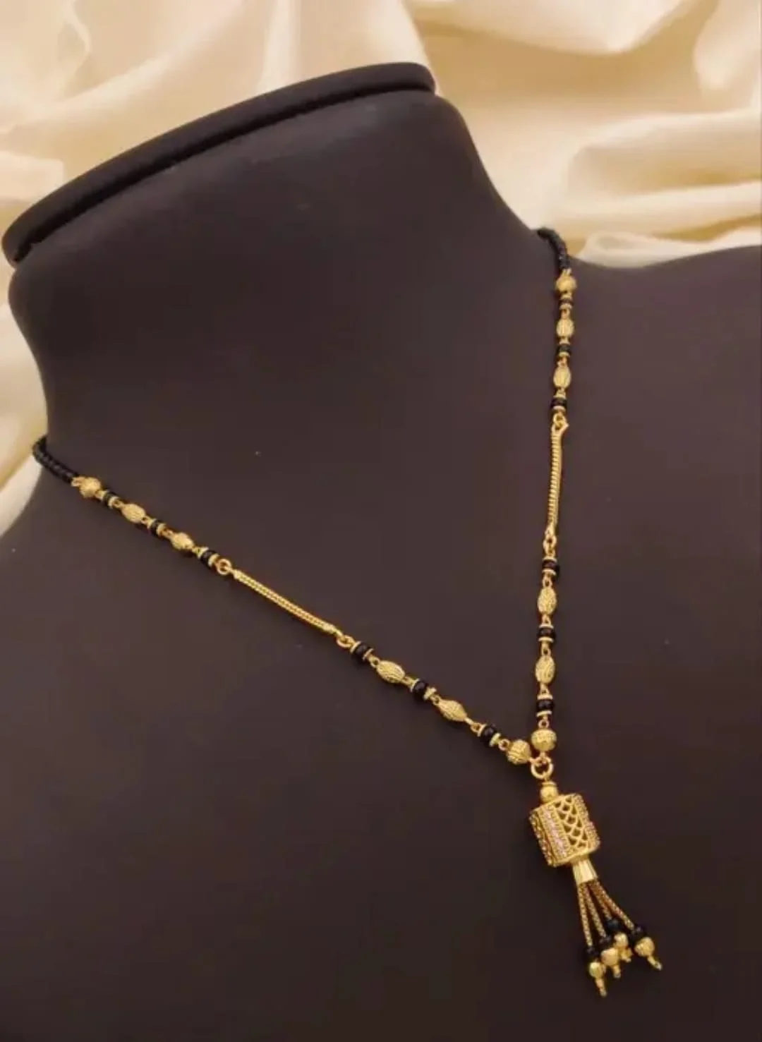 Brass Designer Premium Gold Plated Mangalsutra Necklace for Women | Traditional Ethnic Jewelry for Wedding, Party & Festive Wear image 1