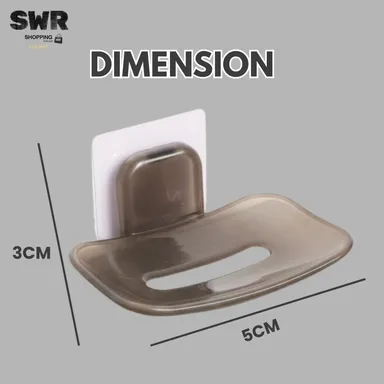 Wall Mounted Plastic Soap Dish Holder for Bathroom Shower and Kitchen Wall, Soap Case & Stand Bracket, Space Saving Wall Mount Soap Organizer for Bathroom Accessories thumbnail 1