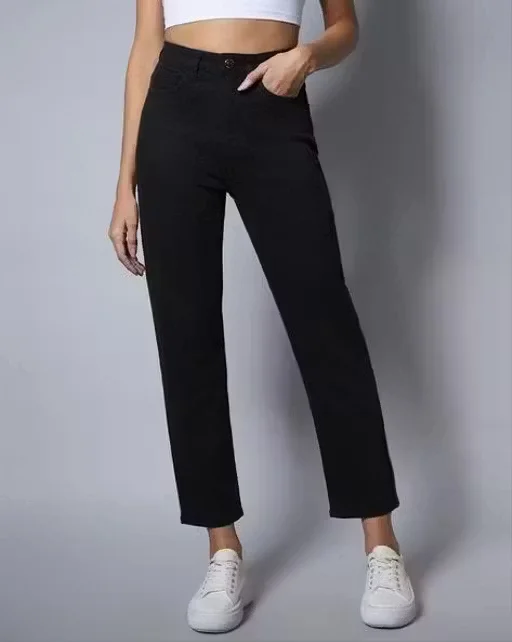 Trendy Black jeans Women’s Comfortable Slim Fit Denim Jeans | Stretchable Stylish Casual Pants for Daily Wear, Office, College, Party | Lightweight Durable Fashionable Women Jeans Trendy Black jeans Women’s 30 image 1