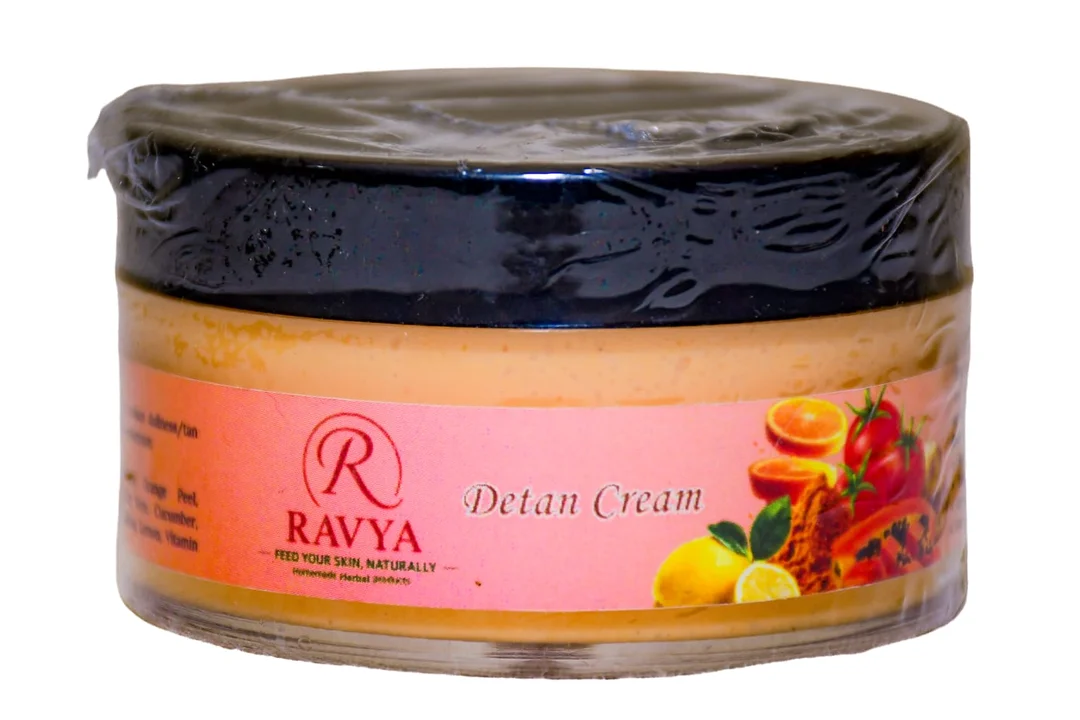 Ravya Premium Homemade Herbal Detan Cream with Natural Botanicals for Skin Brightening, Tan Removal, Uneven Skin Tone Correction, and Radiance Boosting image 1