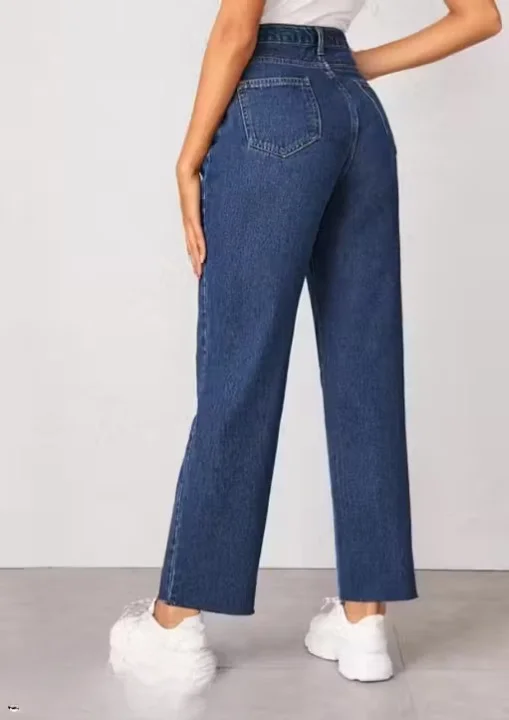 Women’s High Rise Blue Denim Jeans | Comfortable Slim Fit Stretchable Casual Pants for Daily Wear, Office, College, and Outings Women’s High Rise Blue Denim Jeans 28 image 2