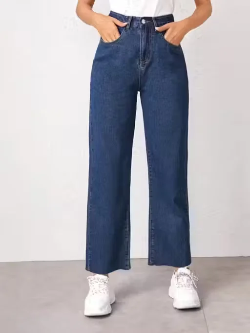Women’s High Rise Blue Denim Jeans | Comfortable Slim Fit Stretchable Casual Pants for Daily Wear, Office, College, and Outings Women’s High Rise Blue Denim Jeans 30 image 1