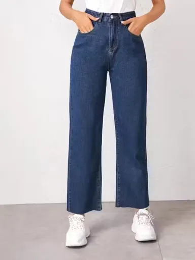 Women’s High Rise Blue Denim Jeans | Comfortable Slim Fit Stretchable Casual Pants for Daily Wear, Office, College, and Outings Women’s High Rise Blue Denim Jeans 32 thumbnail 0