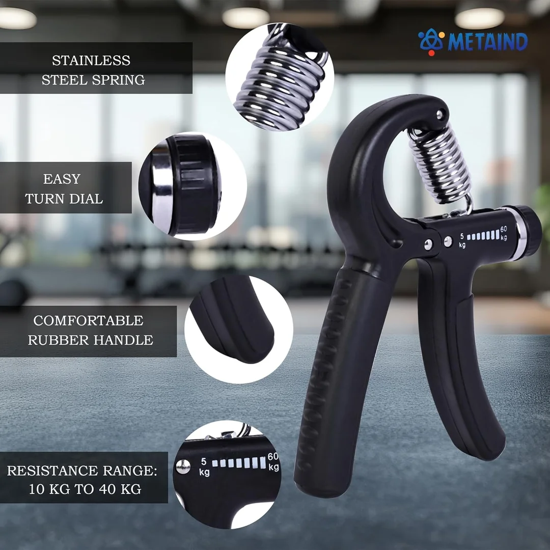 Adjustable Finger & Hand Gripper for Gym Workout, Forearm Strengthener with Resistance Control for Veins Exercise, Grip Training & Hand Health image 2