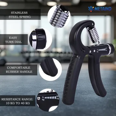 Adjustable Finger & Hand Gripper for Gym Workout, Forearm Strengthener with Resistance Control for Veins Exercise, Grip Training & Hand Health thumbnail 1