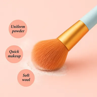 Rehanza Celestial Morning Mist 8-Piece Essential Beauty Toolkit in Sky Blue with Premium Synthetic Blending Brushes thumbnail 3