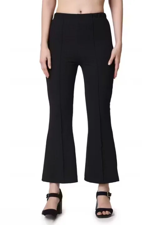 Women Bootcut Trousers High Waist Stretchy Slim Fit Casual Formal Workwear Pants Office Daily Wear Fashionable Bottoms Women Bootcut Trousers High Waist Stretchy Slim Fit Casual Formal Workwear Pants 28 image 1