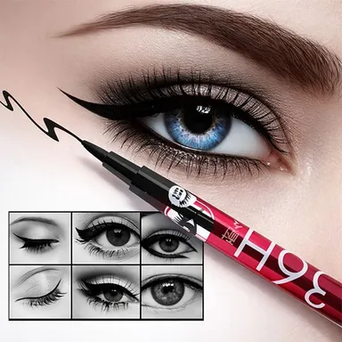 36H Waterproof Liquid Eyeliner Pen Black Long Lasting Smudge Proof Precision Tip Eye Liner Pencil Pack of 10 thumbnail 2