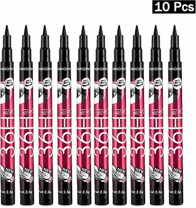 36H Waterproof Liquid Eyeliner Pen Black Long Lasting Smudge Proof Precision Tip Eye Liner Pencil Pack of 10 thumbnail 3