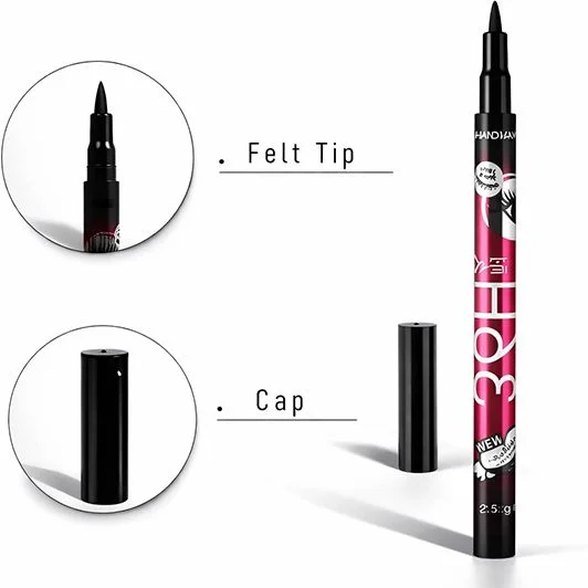 6-Piece Long-Lasting Waterproof Liquid Eyeliner Pen Set with Precision Felt Tip for Professional Eye Makeup Application image 3