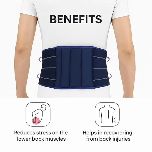 Tynor Lumbo Sacral Belt LS Back Support Brace for Lower Back Pain Relief Posture Correction Adjustable Lumbar Support Belt for Men Women Breathable Spandex Double Pull Orthopedic Waist Support image 2