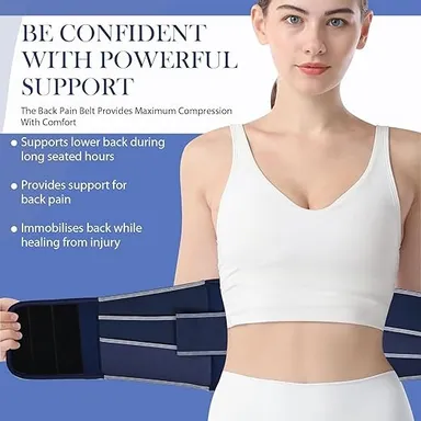 Tynor Lumbo Sacral Belt LS Back Support Brace for Lower Back Pain Relief Posture Correction Adjustable Lumbar Support Belt for Men Women Breathable Spandex Double Pull Orthopedic Waist Support thumbnail 4