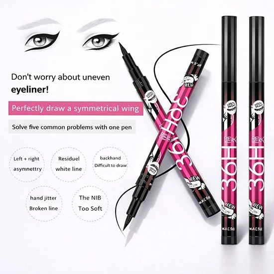 Professional 36-Hour Waterproof, Smudge-Proof, and Long-Lasting Precision Felt-Tip Liquid Eyeliner Pen (3-Piece Value Set for Bold Cat-Eye and Winged Makeup Looks) image 4