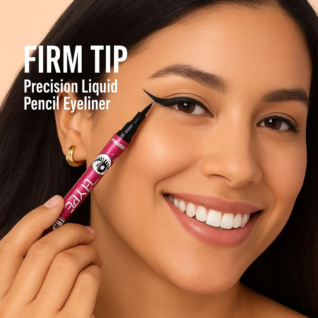 36H Long-Lasting Waterproof Precision Liquid Eyeliner Pen | Pack of 2, Quick-Drying Smudge-Proof Eye Makeup image 3