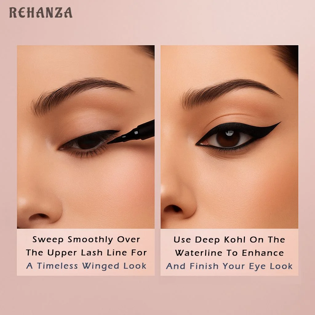 36H Long-Lasting Waterproof Precision Liquid Eyeliner Pen | Pack of 2, Quick-Drying Smudge-Proof Eye Makeup image 1