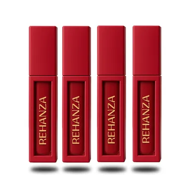 REHANZA Signature Velvet Matte Liquid Lipstick Collection | 4-Piece Exclusive Vault hot red thumbnail 4