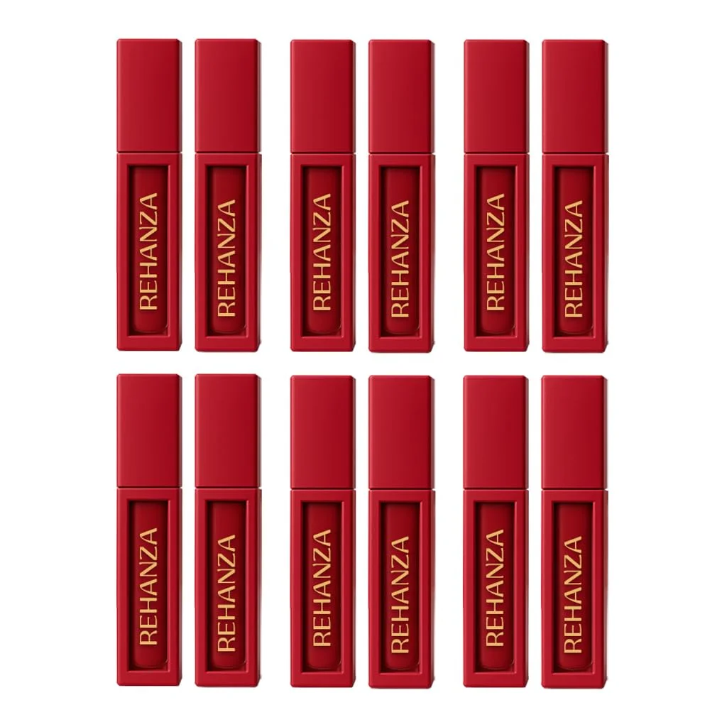 Rehanza Premium Liquid Lipstick | 12 Pack Matte Long Lasting Waterproof Red Shades image 1