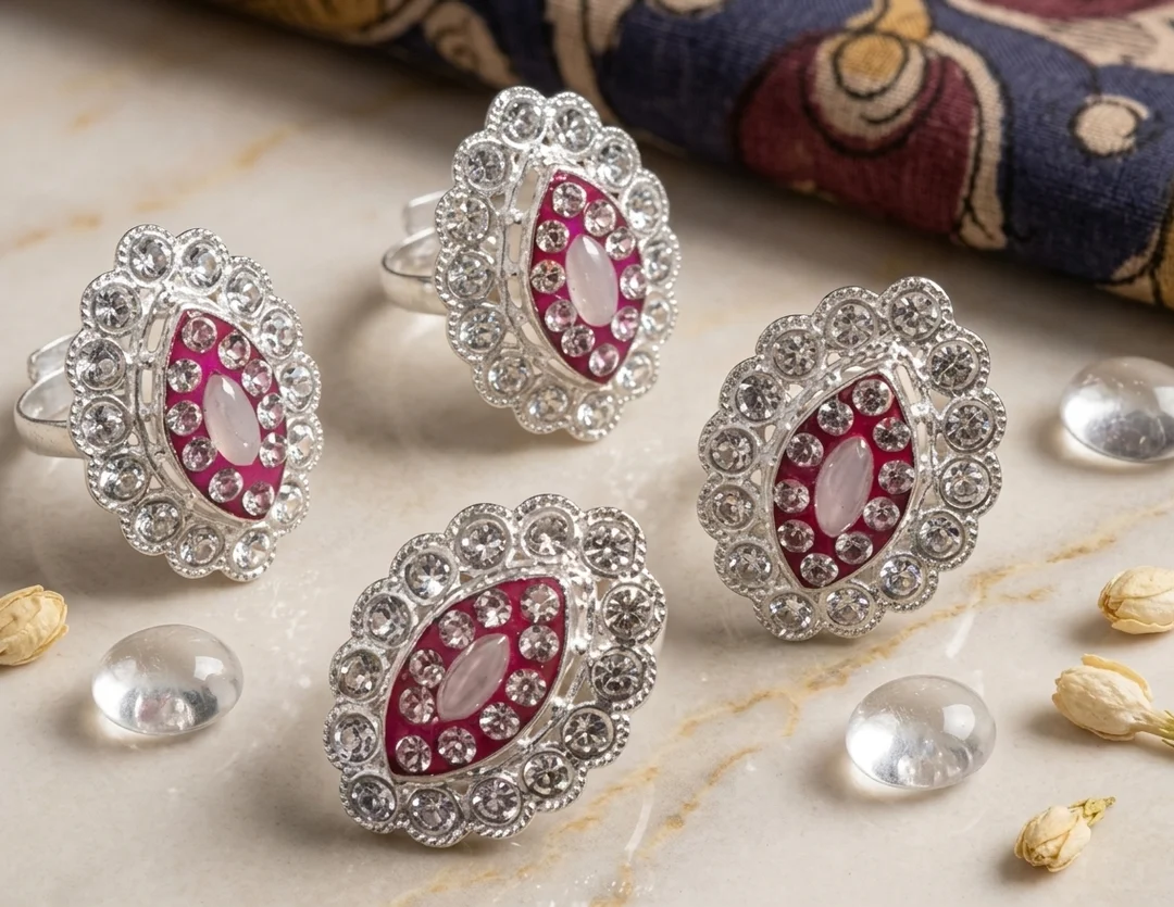 Women/Girls Toe Ring | Artificial Jewellery | Daily Wear Stylish Bichiya | Adjustable Silver Plated Toe Rings | Traditional & Modern Design | 2 Pair |4 Pieces image 4