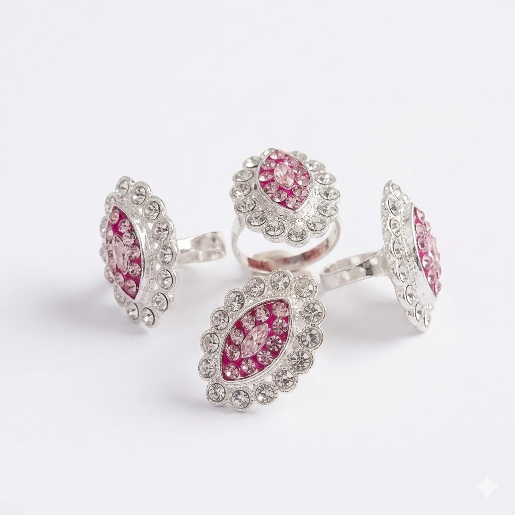 Women/Girls Toe Ring | Artificial Jewellery | Daily Wear Stylish Bichiya | Adjustable Silver Plated Toe Rings | Traditional & Modern Design | 2 Pair |4 Pieces image 1