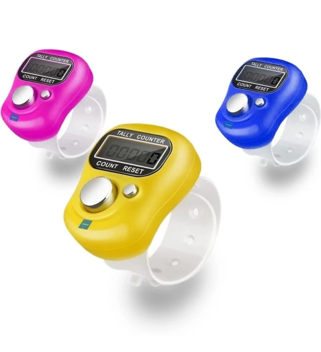 Digital Finger Tally Counter With LCD Display Reset Button Adjustable Finger Ring For Prayer Counting Tasbeeh Mantra Chanting Yoga Meditation Gym Reps Stitch Counting Tool image 1