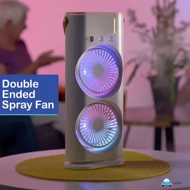 FunBlast Portable Double-Ended Mist Spray Fan | USB Rechargeable Mini Desktop Table Cooler| Travel Desk Fan with Water Mist, Office & Personal Cooling Fan thumbnail 7