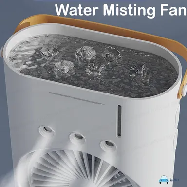 FunBlast Portable Double-Ended Mist Spray Fan | USB Rechargeable Mini Desktop Table Cooler| Travel Desk Fan with Water Mist, Office & Personal Cooling Fan thumbnail 2
