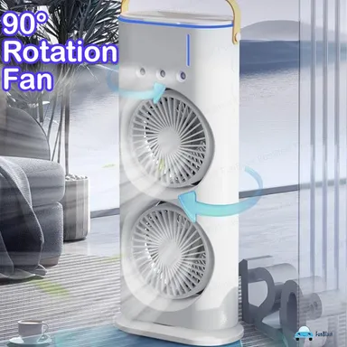 FunBlast Portable Double-Ended Mist Spray Fan | USB Rechargeable Mini Desktop Table Cooler| Travel Desk Fan with Water Mist, Office & Personal Cooling Fan thumbnail 6