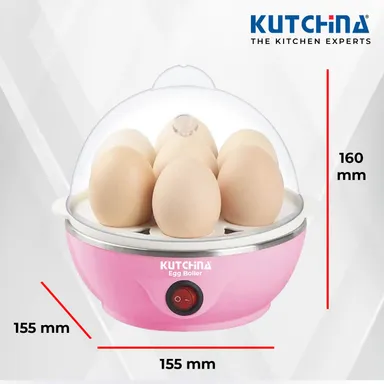 Kutchina Pink Egg Boiler | 7 Egg Electric Egg Cooker| Multifunctional Omelette Maker & Egg Poacher with Temperature Control thumbnail 4