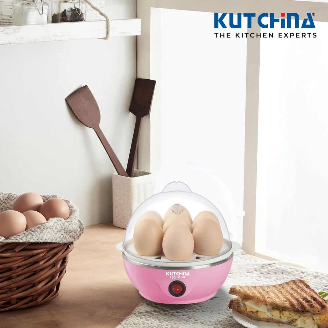 Kutchina Pink Egg Boiler | 7 Egg Electric Egg Cooker| Multifunctional Omelette Maker & Egg Poacher with Temperature Control image 6