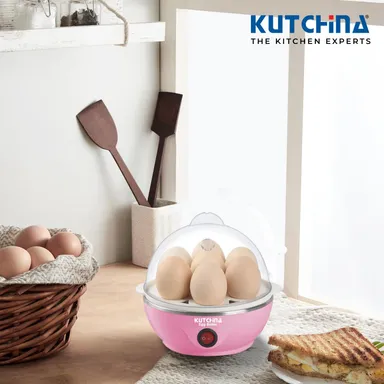 Kutchina Pink Egg Boiler | 7 Egg Electric Egg Cooker| Multifunctional Omelette Maker & Egg Poacher with Temperature Control thumbnail 5