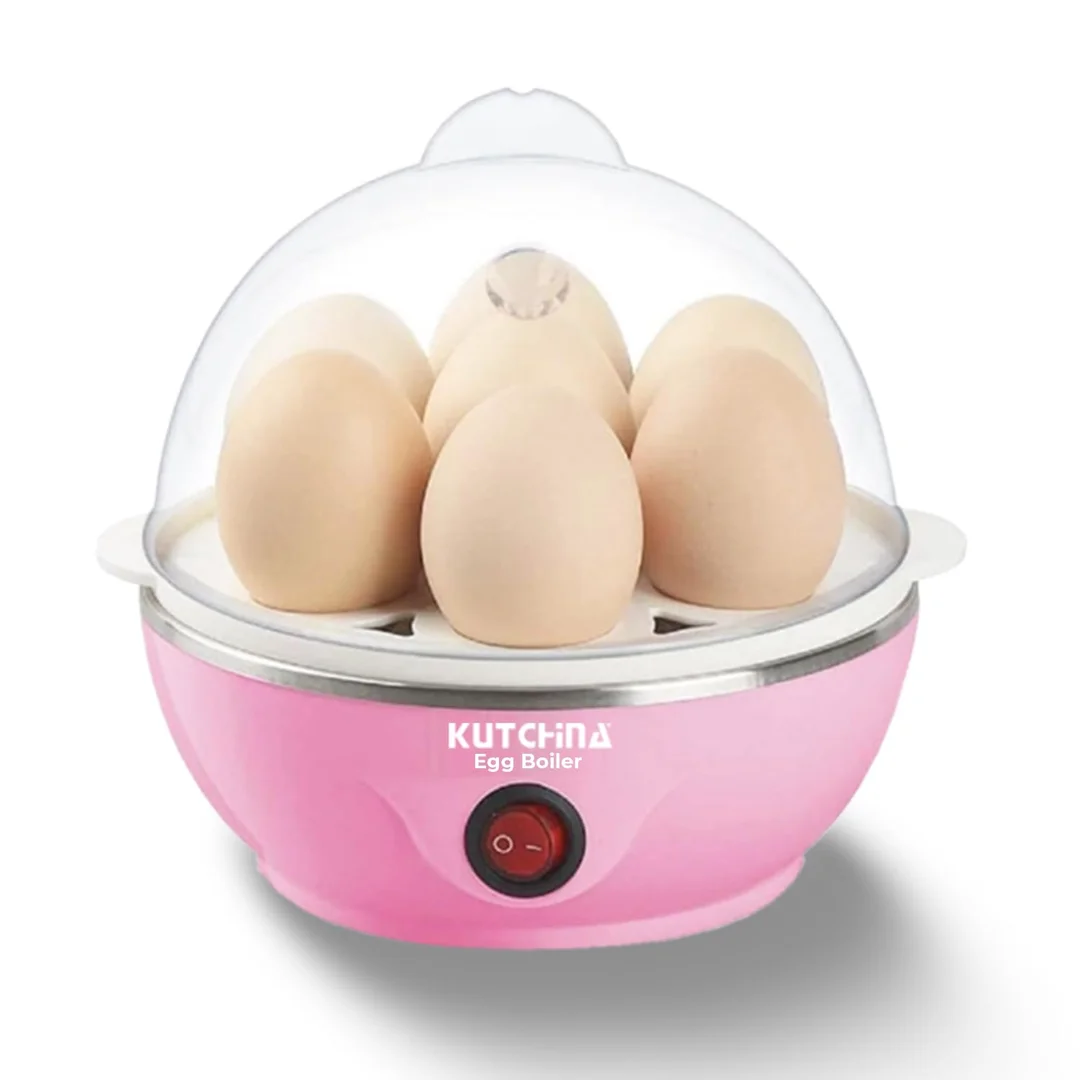 Kutchina Pink Egg Boiler | 7 Egg Electric Egg Cooker| Multifunctional Omelette Maker & Egg Poacher with Temperature Control image 1