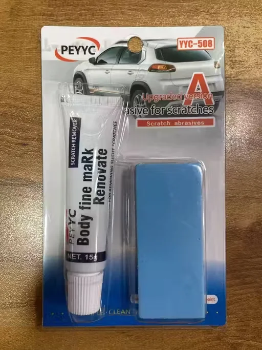 Car Body Scratch Remover Polishing Wax Kit with Sponge | Car Scratch Repair Compound Cream for Paint Restoration |Pack of 1 image 1