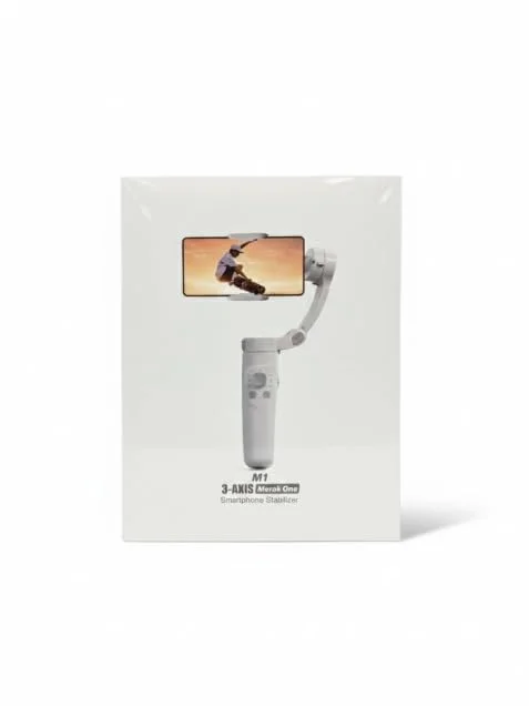 M1 3 Axis Smartphone Stabilizer Gimbal Foldable Portable Handheld Mobile Gimbal Stabilizer for Video Recording Vlogging YouTube Reels TikTok Live Streaming White image 3