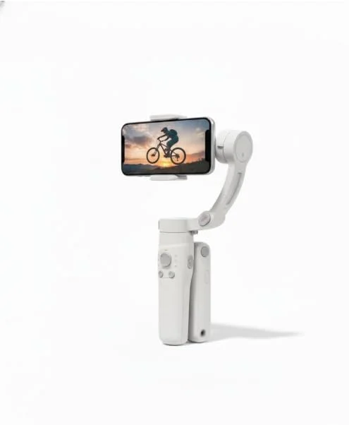 M1 3 Axis Smartphone Stabilizer Gimbal Foldable Portable Handheld Mobile Gimbal Stabilizer for Video Recording Vlogging YouTube Reels TikTok Live Streaming White image 4