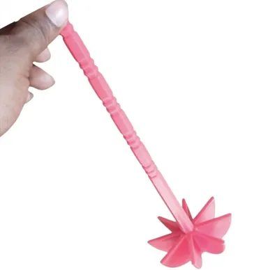 Piller Umbrella Shape Milk & Curd Stirrer Plastic Beater Frother Mixer for Lassi Buttermilk Coffee Eggs Kitchen Hand Blender Manual Whisk Silver Medium thumbnail 1