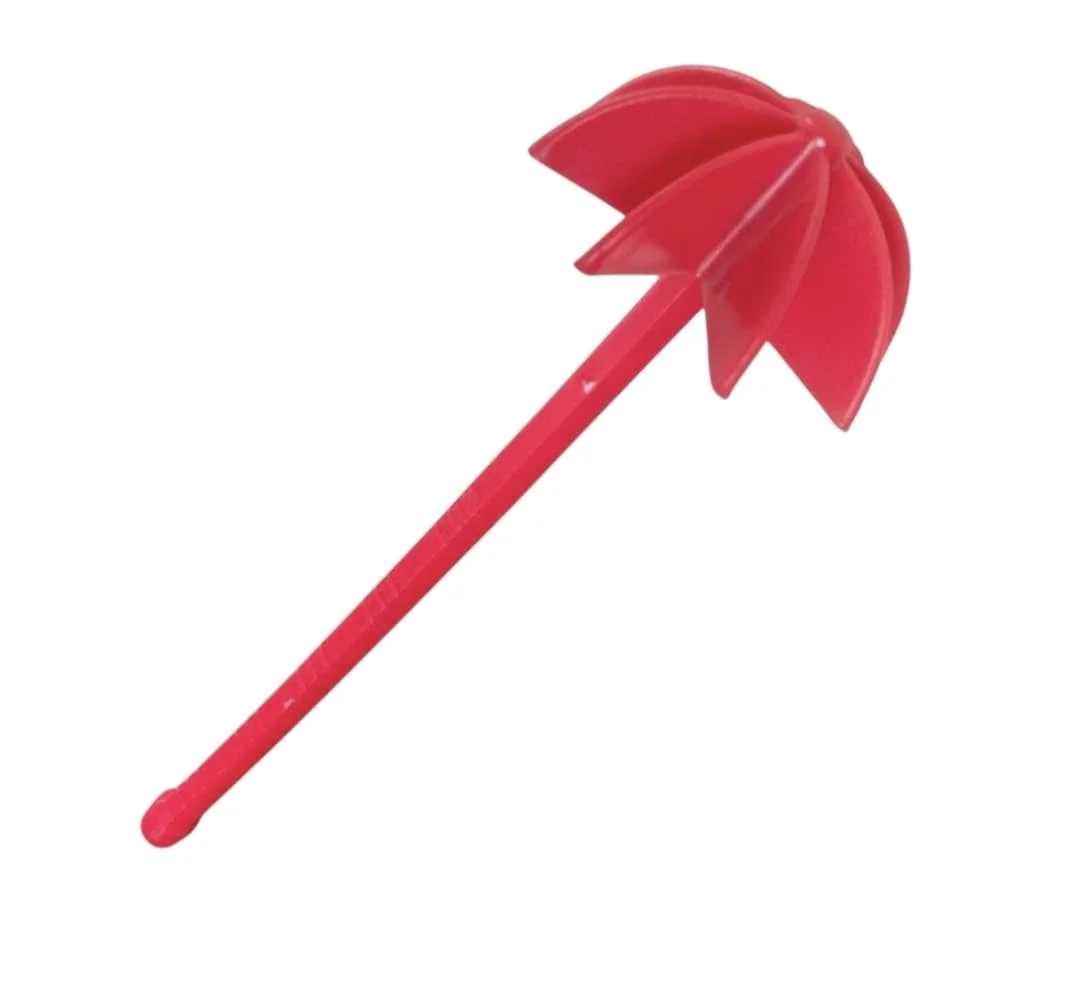 Piller Umbrella Shape Milk & Curd Stirrer Plastic Beater Frother Mixer for Lassi Buttermilk Coffee Eggs Kitchen Hand Blender Manual Whisk Silver Medium image 1