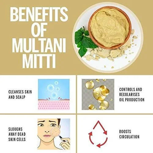 Raw Organic Multani Mitti Fuller's Earth Natural Clay for Face Pack Hair Pack Acne Treatment Oil Control Skin Brightening Deep Cleansing Herbal Beauty Clay Powder Raw Organic Multani Mitti Fuller's Earth Natural Clay for Face Pack Hair Pack Acne Treatment image 1