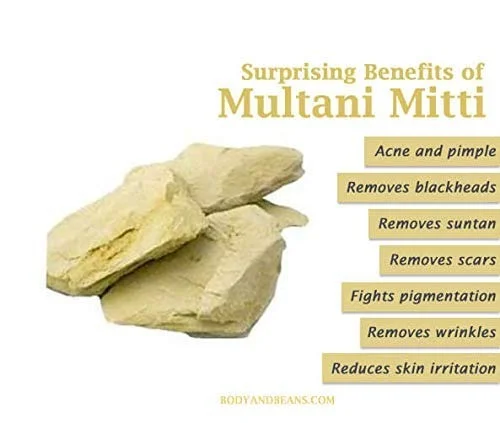Raw Organic Multani Mitti Fuller's Earth Natural Clay for Face Pack Hair Pack Acne Treatment Oil Control Skin Brightening Deep Cleansing Herbal Beauty Clay Powder Raw Organic Multani Mitti Fuller's Earth Natural Clay for Face Pack Hair Pack Acne Treatment image 2