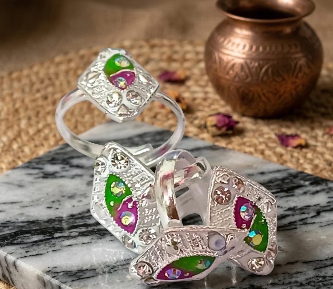 Women/Girls Toe Ring | Artificial Jewellery | Daily Wear Stylish Bichiya | Adjustable Silver Plated Toe Rings | Traditional & Modern Design | 2 Pair |4 Pieces image 3