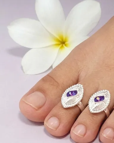 Women|Girls Toe Ring | Artificial Jewellery | Daily Wear Stylish Bichiya | Adjustable Silver Plated Toe Rings | Traditional & Modern Design | 2 Pair |4 Pieces thumbnail 1