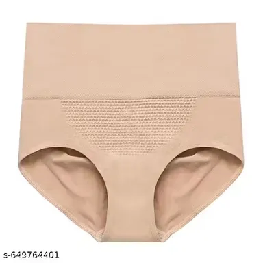 Women & Girls High Waist Tummy Control Seamless Shapewear Panties | Nylon Spandex Slimming Underwear | Cotton High Compression Briefs for Gym, Yoga & Daily Wear (Size L) Size L – High Waist Tummy Control Shapewear Panty L thumbnail 2