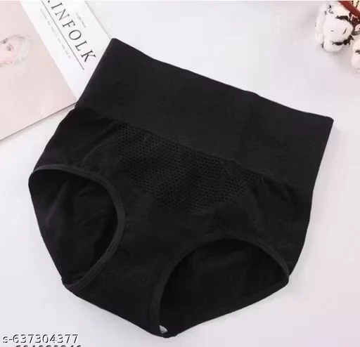 Women High Waist Seamless Tummy Control Shapewear Panties for Instant Stomach Slimming Body Shaper Briefs Free Size Free Size Free Size image 3