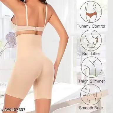 Women’s High-Waist Seamless Tummy Control Shapewear Panty | Thigh Slimmer & Butt Lifter | Breathable Nylon Spandex Body Shaper for Gym, Yoga & Daily Wear – Size M (Pack of 1) Size M – Pack of 1 M thumbnail 2
