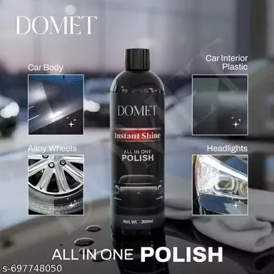 DOMET Premium All-in-One Multi-Surface Vehicle Polish & Restorer |Instant Shine Formula for Car & Bike thumbnail 2