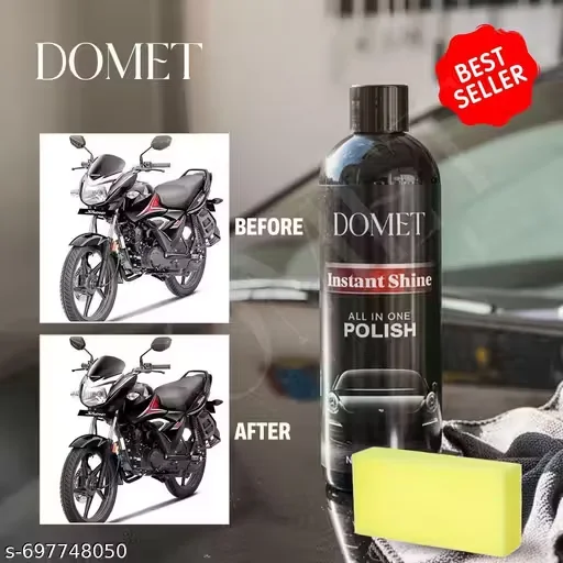 DOMET Premium All-in-One Multi-Surface Vehicle Polish & Restorer |Instant Shine Formula for Car & Bike image 1