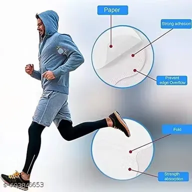 Disposable Underarm Sweat Pads for Men and Women Highly Absorbent Cotton Underarm Sweat Guards Anti Odour Anti Bacterial Underarm Pads Pack of 20 thumbnail 3