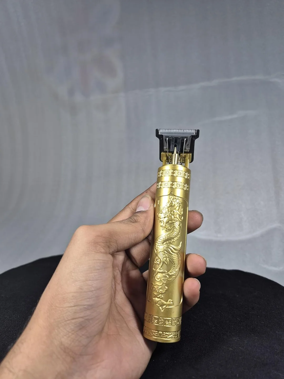 Vintage T9 Professional Hair Trimmer for Men Cordless Rechargeable Beard Hair Clipper Zero Gap Precision Barber Trimming Machine Gold Grooming Trimmer for Home Salon Use image 3