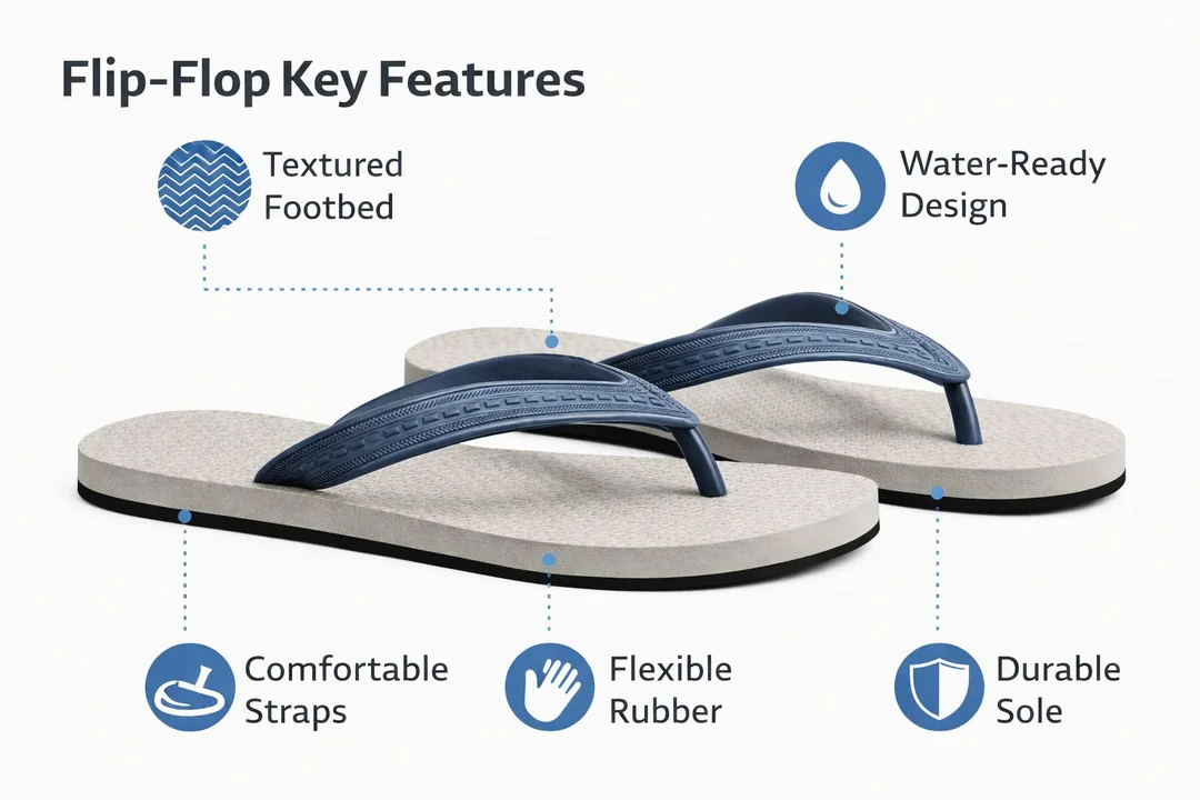 Men Rubber Flip Flops Slippers for Daily Wear – Lightweight Anti Slip EVA Beach Thong Sandals Casual Summer Bathroom Slippers for Men Men Rubber Flip Flops Slippers for Daily Wear – Lightweight Anti Slip EVA Beach Thong Sandals Casual Summer Bathroom image 3
