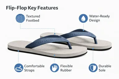 Men Rubber Flip Flops Slippers for Daily Wear – Lightweight Anti Slip EVA Beach Thong Sandals Casual Summer Bathroom Slippers for Men Men Rubber Flip Flops Slippers for Daily Wear – Lightweight Anti Slip EVA Beach Thong Sandals Casual Summer Bathroom  thumbnail 2
